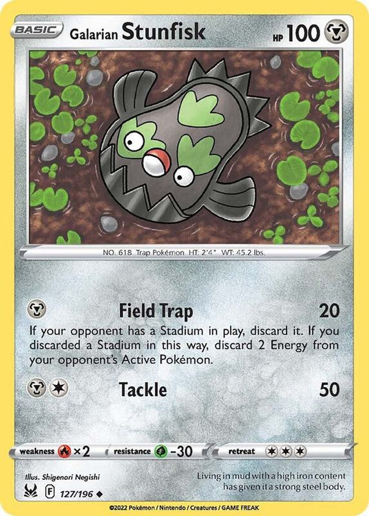 Galarian Stunfisk - Reverse Holofoil 127/196 Lost Origin | Uncommon Pokemon TCG PokePursuitTCG