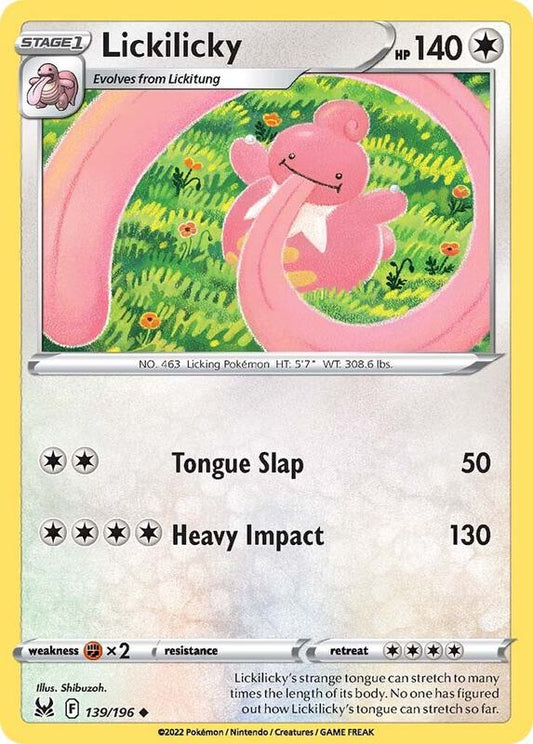 Lickilicky - Reverse Holofoil 139/196 Lost Origin | Uncommon Pokemon TCG PokePursuitTCG