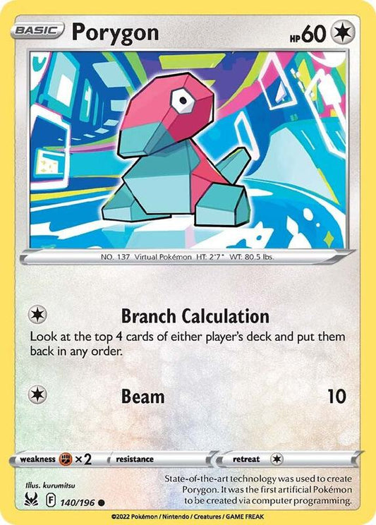 Porygon - Normal 140/196 Lost Origin | Common Pokemon TCG PokePursuitTCG