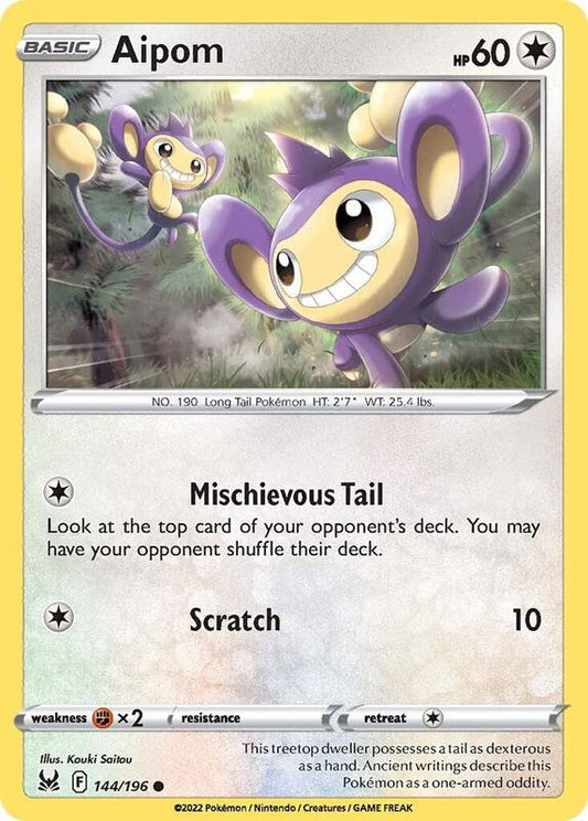 Aipom - Normal 144/196 Lost Origin | Common Pokemon TCG PokePursuitTCG