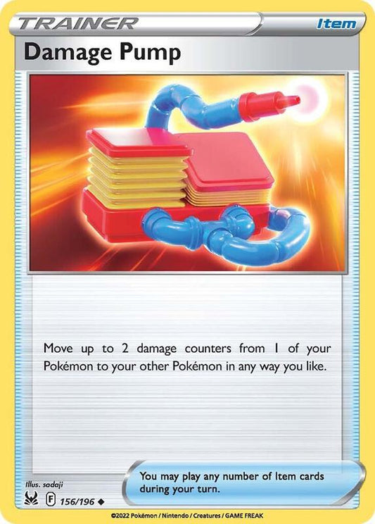Damage Pump - Reverse Holofoil 156/196 Lost Origin | Uncommon Trainer TCG PokePursuitTCG
