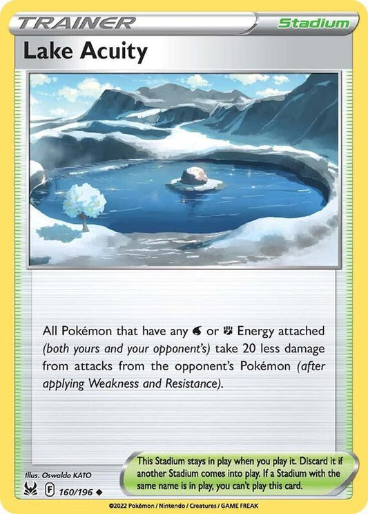 Lake Acuity - Reverse Holofoil 160/196 Lost Origin | Uncommon Trainer TCG PokePursuitTCG