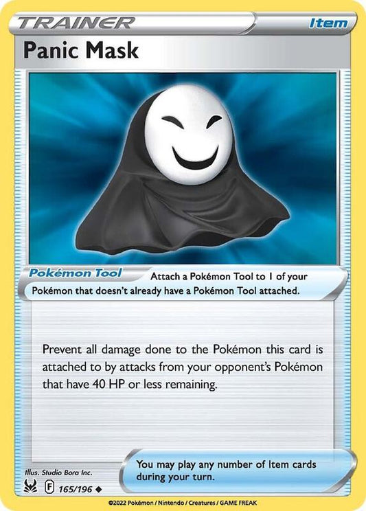 Panic Mask - Normal 165/196 Lost Origin | Uncommon Trainer TCG PokePursuitTCG