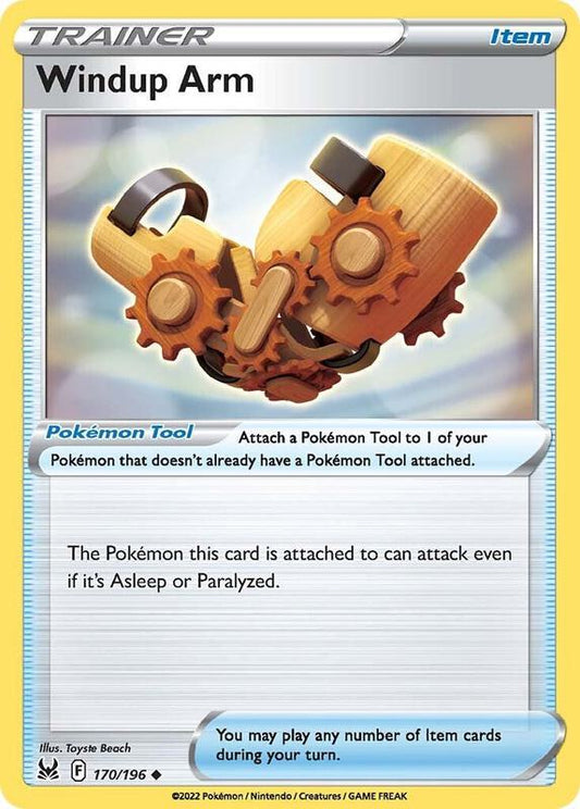 Windup Arm - Reverse Holofoil 170/196 Lost Origin | Uncommon Trainer TCG PokePursuitTCG