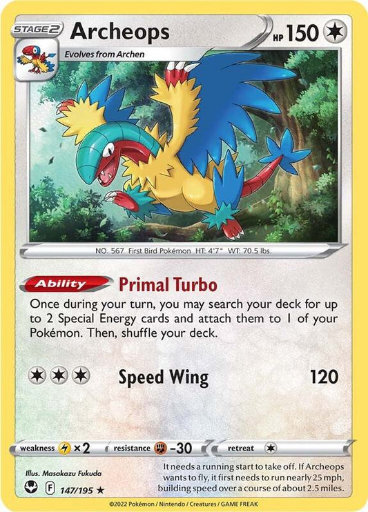 Archeops - Holofoil 147/195 Silver Tempest | Rare Pokemon Card