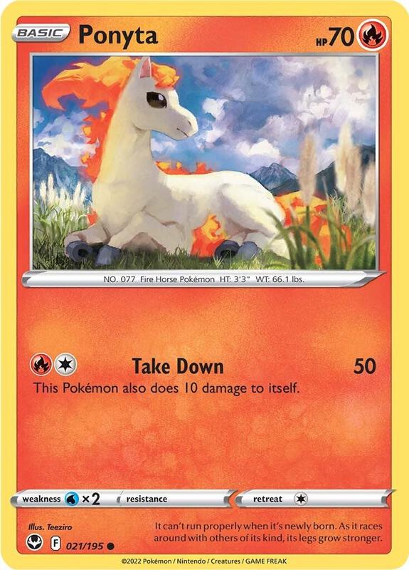 Ponyta - Normal 021/195 Silver Tempest | Common Pokemon Card