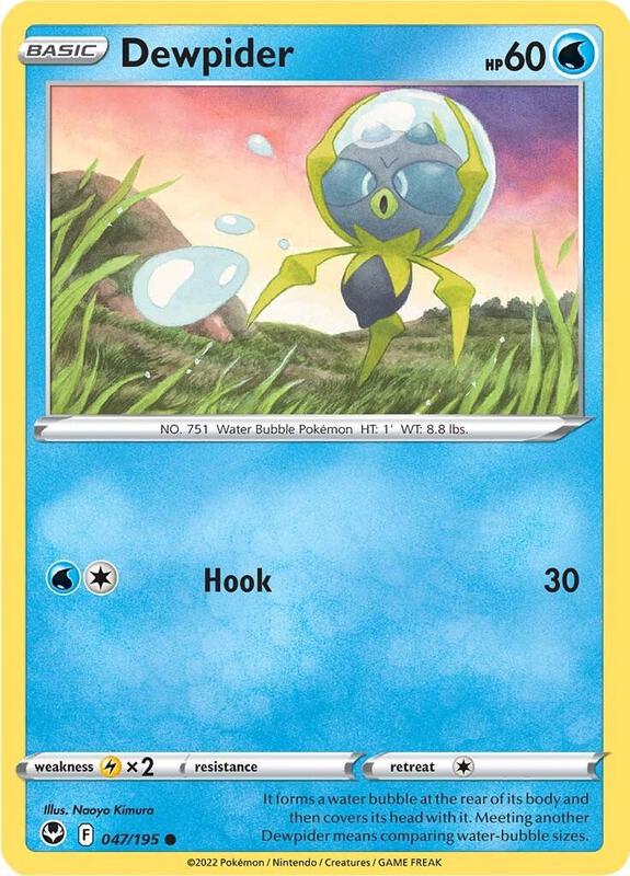 Dewpider - Normal 047/195 Silver Tempest | Common Pokemon Card