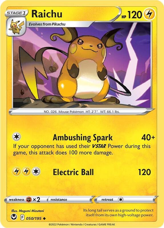 Raichu - Normal 050/195 Silver Tempest | Uncommon Pokemon Card