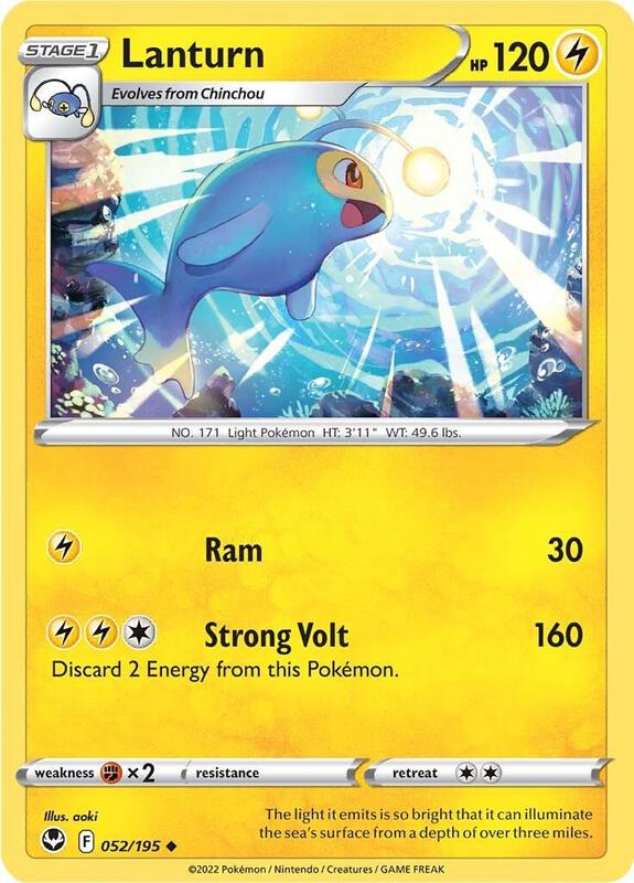 Lanturn - Normal 052/195 Silver Tempest | Uncommon Pokemon Card