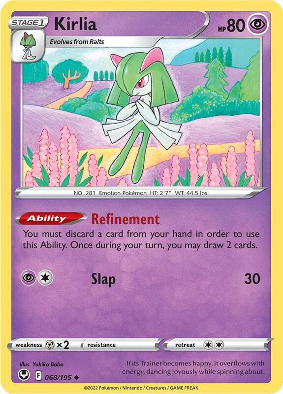 Kirlia - Reverse Holofoil 068/195 Silver Tempest | Uncommon Pokemon Card