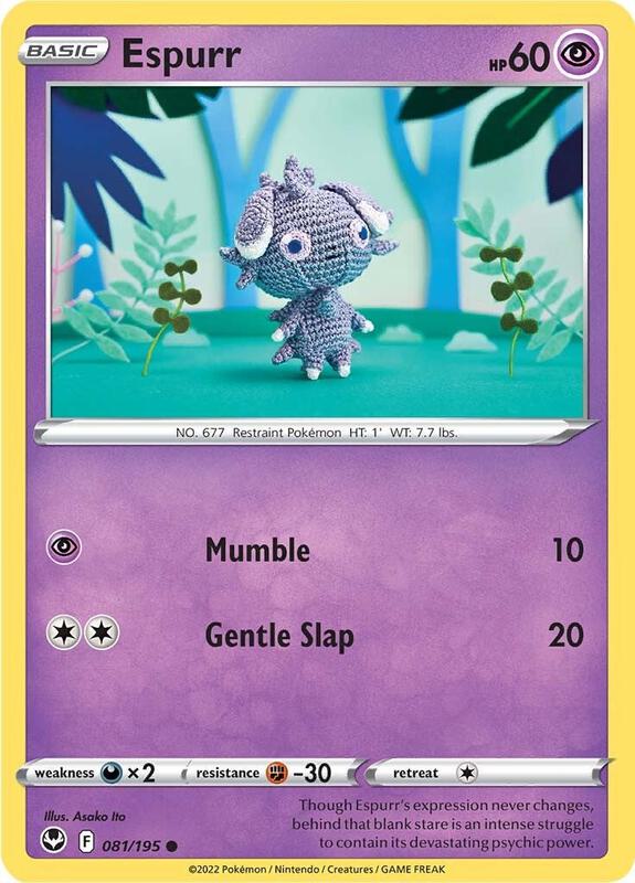 Espurr - Reverse Holofoil 081/195 Silver Tempest | Common Pokemon Card