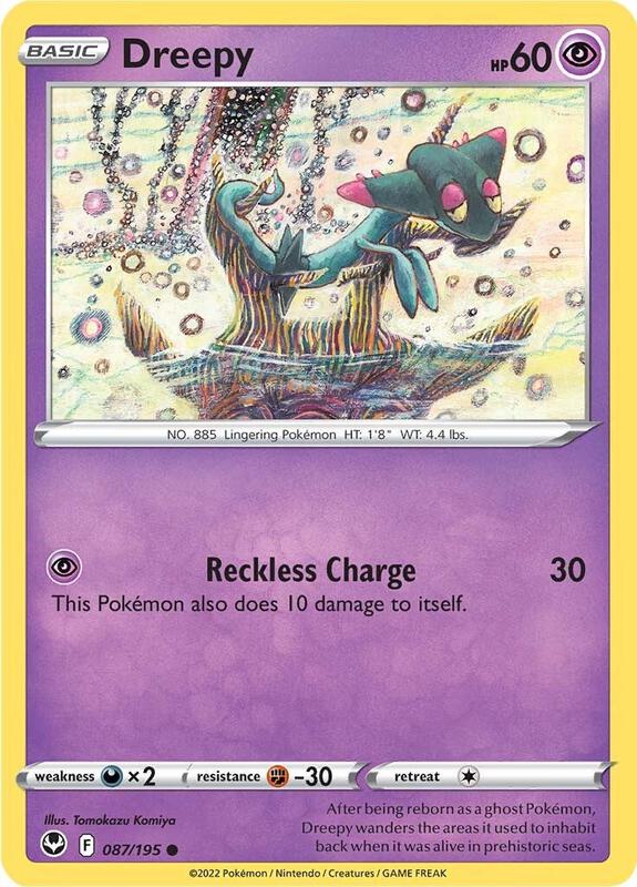 Dreepy - Reverse Holofoil 087/195 Silver Tempest | Common Pokemon Card