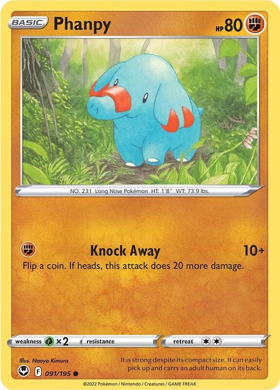 Phanpy - Normal 091/195 Silver Tempest | Common Pokemon Card