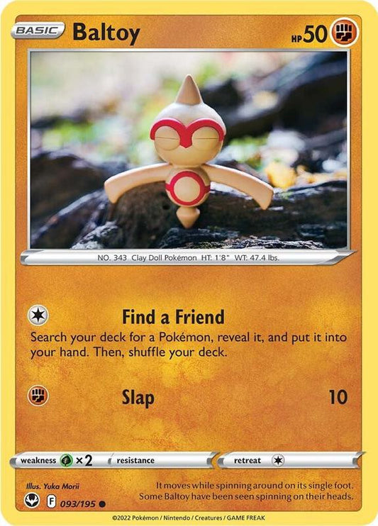 Baltoy - Reverse Holofoil 093/195 Silver Tempest | Common Pokemon Card