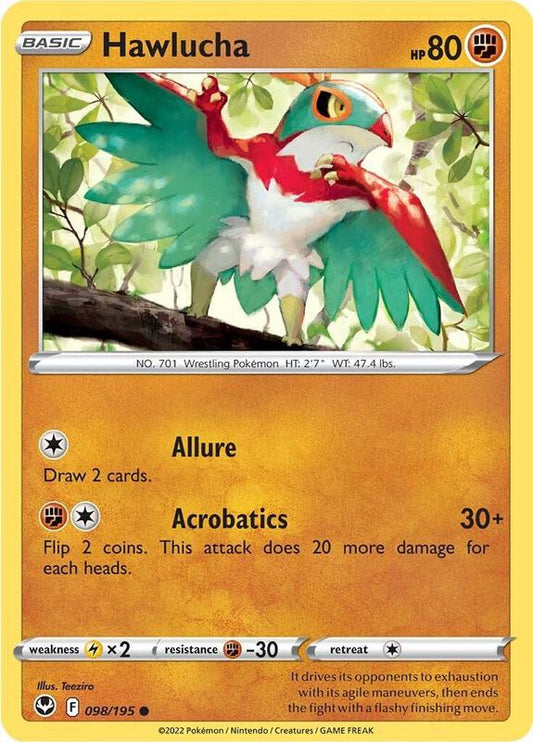 Hawlucha - Normal 098/195 Silver Tempest | Common Pokemon Card