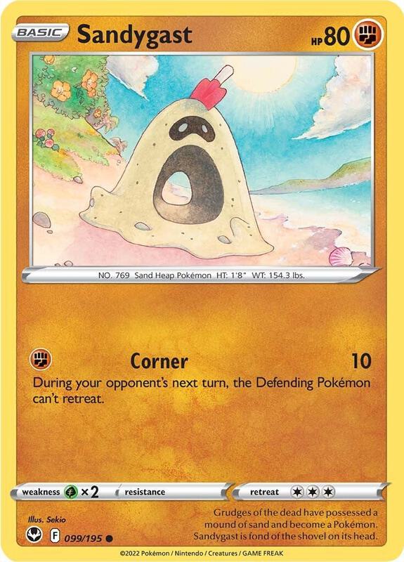 Sandygast - Reverse Holofoil 099/195 Silver Tempest | Common Pokemon Card