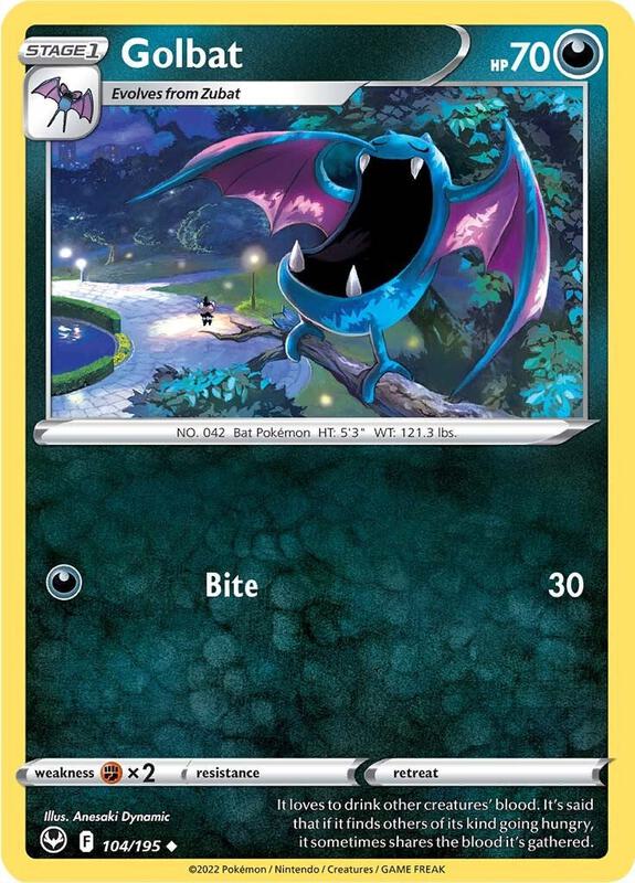 Golbat - Reverse Holofoil 104/195 Silver Tempest | Uncommon Pokemon Card