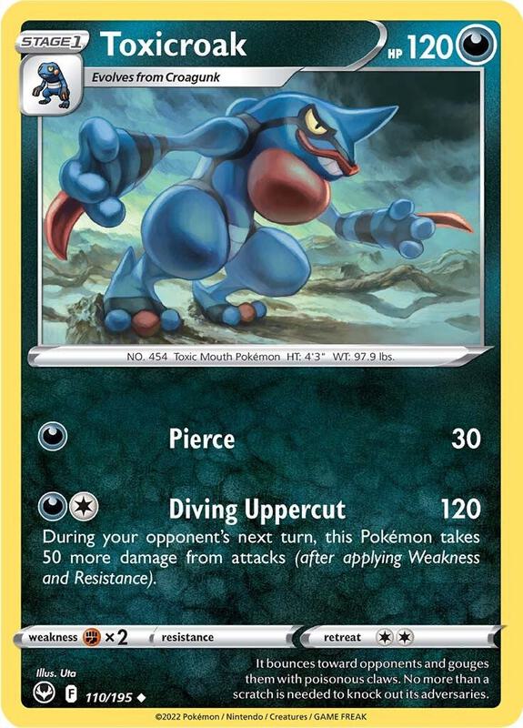Toxicroak - Reverse Holofoil 110/195 Silver Tempest | Uncommon Pokemon Card