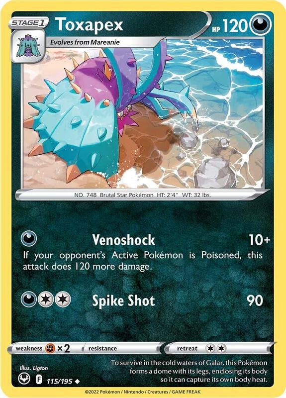 Toxapex - Normal 115/195 Silver Tempest | Uncommon Pokemon Card