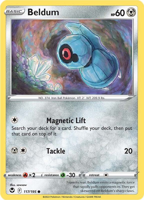 Beldum - Reverse Holofoil 117/195 Silver Tempest | Common Pokemon Card
