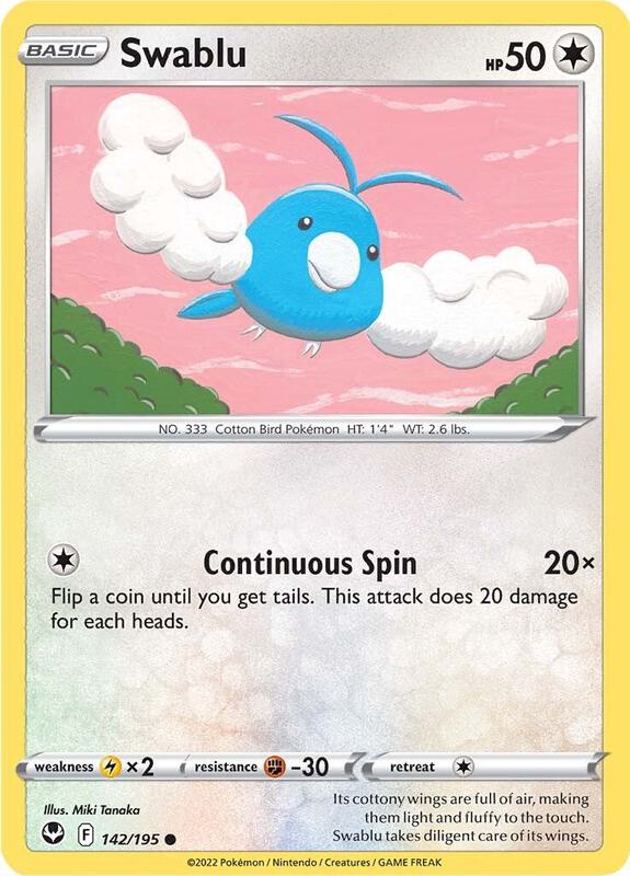 Swablu - Normal 142/195 Silver Tempest | Common Pokemon Card