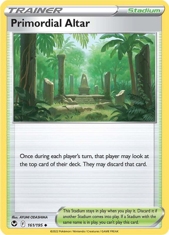 Primordial Altar - Reverse Holofoil 161/195 Silver Tempest | Uncommon Trainer Card