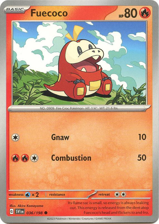 Fuecoco - Reverse Holofoil 036/198 Scarlet & Violet | Common Pokemon Card