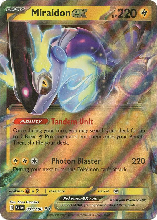 Miraidon ex - 081/198 - Holofoil 081/198 Scarlet & Violet | Double Rare Pokemon Card