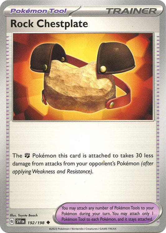 Rock Chestplate - Reverse Holofoil 192/198 Scarlet & Violet | Uncommon Trainer Card