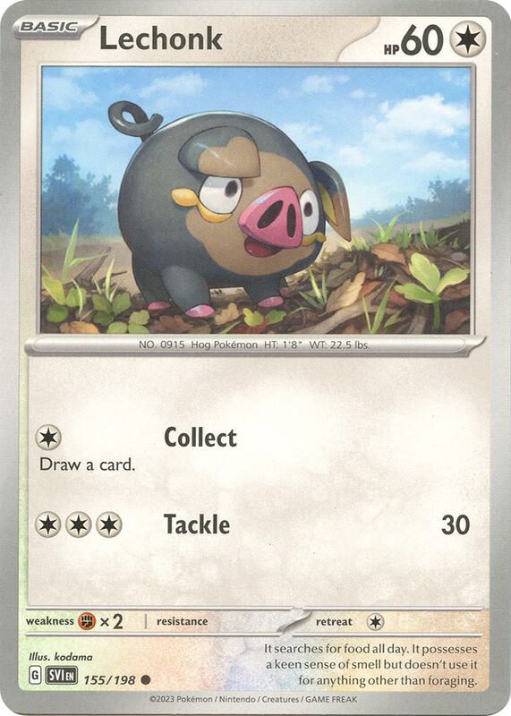 Lechonk - 155/198 - Reverse Holofoil 155/198 Scarlet & Violet | Common Pokemon Card