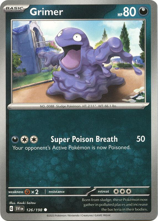 Grimer - Normal 126/198 Scarlet & Violet | Common Pokemon Card