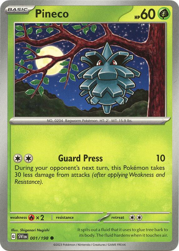 Pineco - Normal 001/198 Scarlet & Violet | Common Pokemon Card