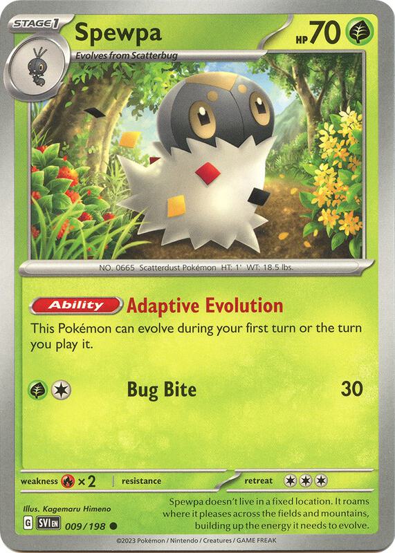 Spewpa - Reverse Holofoil 009/198 Scarlet & Violet | Common Pokemon Card