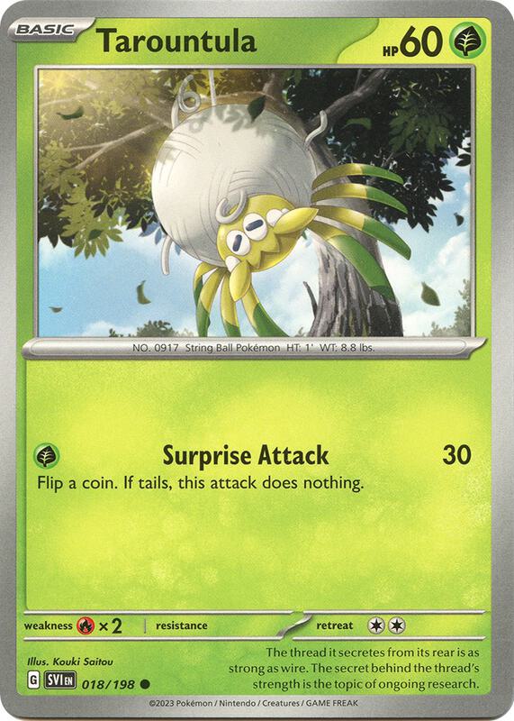 Tarountula - 018/198 - Reverse Holofoil 018/198 Scarlet & Violet | Common Pokemon Card