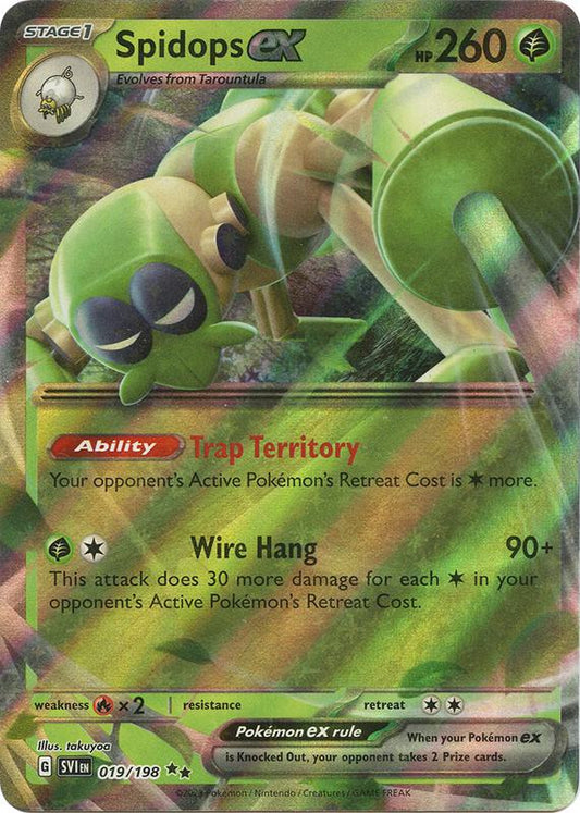 Spidops ex - 019/198 - Holofoil 019/198 Scarlet & Violet | Double Rare Pokemon Card