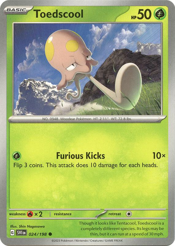 Toedscool - 024/198 - Reverse Holofoil 024/198 Scarlet & Violet | Common Pokemon Card
