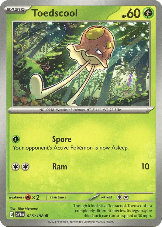 Toedscool - 025/198 - Normal 025/198 Scarlet & Violet | Common Pokemon Card
