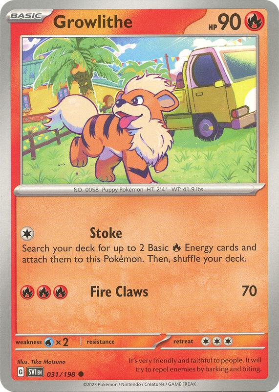 Growlithe - 031/198 - Normal 031/198 Scarlet & Violet | Common Pokemon Card