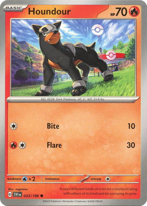 Houndour - 033/198 - Normal 033/198 Scarlet & Violet | Common Pokemon Card