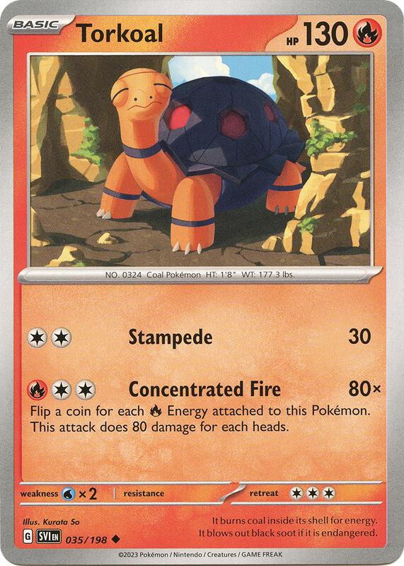 Torkoal - Reverse Holofoil 035/198 Scarlet & Violet | Uncommon Pokemon Card