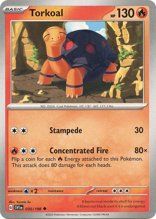 Torkoal - Reverse Holofoil 035/198 Scarlet & Violet | Uncommon Pokemon Card