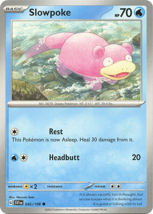 Slowpoke - 042/198 - Reverse Holofoil 042/198 Scarlet & Violet | Common Pokemon Card
