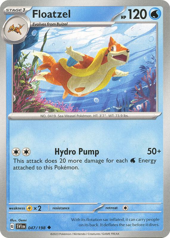 Floatzel - Normal 047/198 Scarlet & Violet | Uncommon Pokemon Card