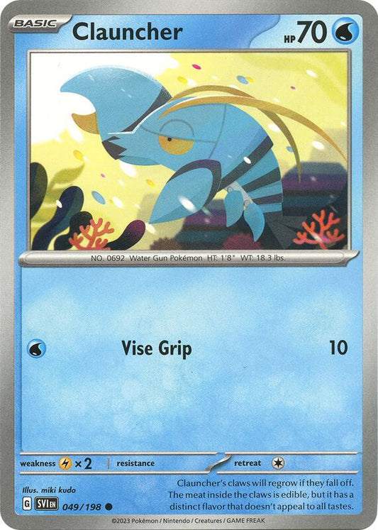 Clauncher - 049/198 - Normal 049/198 Scarlet & Violet | Common Pokemon Card
