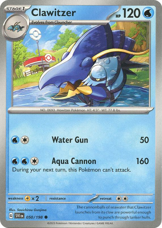 Clawitzer - Normal 050/198 Scarlet & Violet | Common Pokemon Card