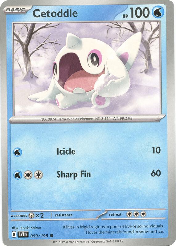 Cetoddle - 059/198 - Reverse Holofoil 059/198 Scarlet & Violet | Common Pokemon Card