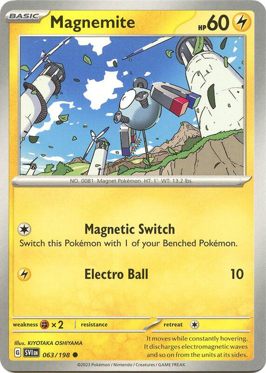 Magnemite - Normal 063/198 Scarlet & Violet | Common Pokemon Card