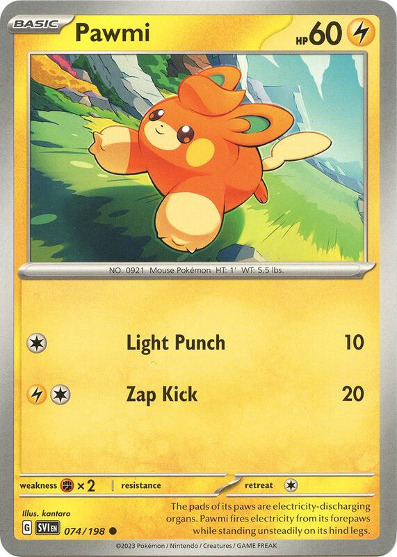 Pawmi - 074/198 - Normal 074/198 Scarlet & Violet | Common Pokemon Card