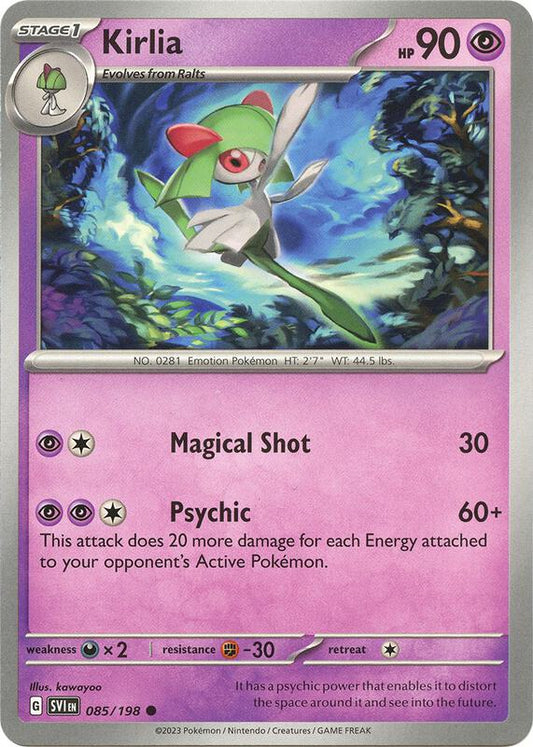 Kirlia - 085/198 - Reverse Holofoil 085/198 Scarlet & Violet | Common Pokemon Card