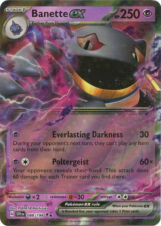 Banette ex - 088/198 - Holofoil 088/198 Scarlet & Violet | Double Rare Pokemon Card